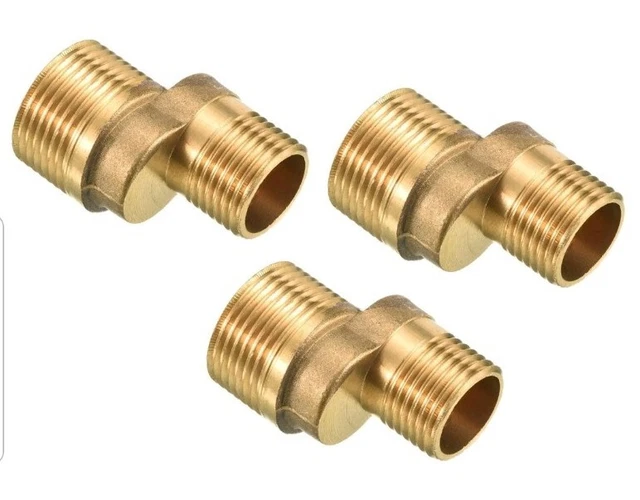 3Pcs Brass G1/2 to G3/4 Male Thread 41x34mm Claw Foot Bathtub Faucet Adapter