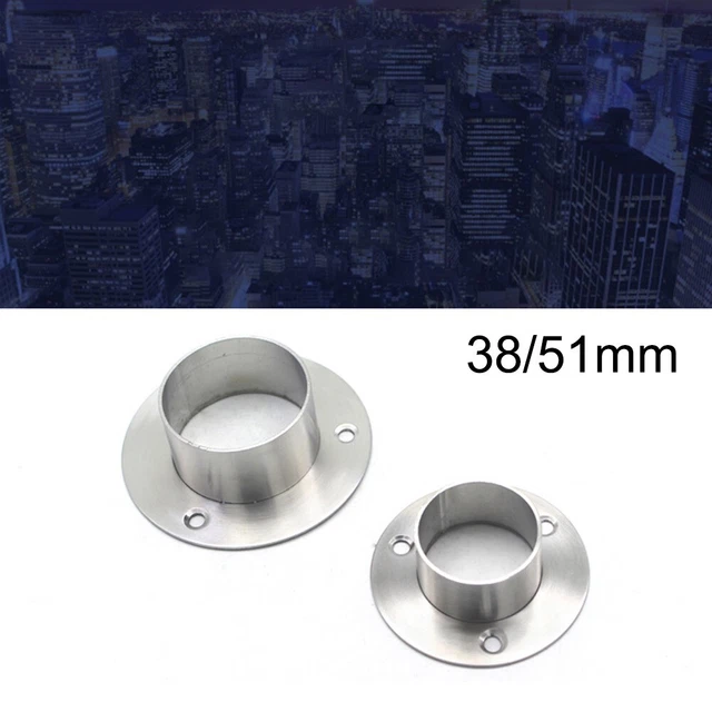 Stainless Steel Stud Mount Flanged Hand Rail w/Mounting Flange - 12