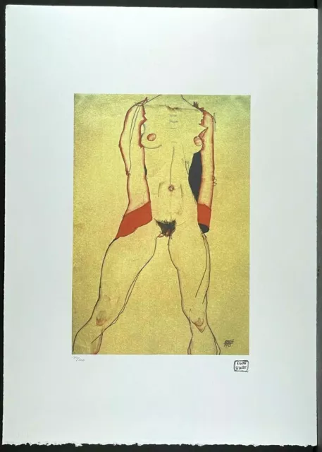 EGON SCHIELE * 50 x 70 cm * signed lithograph * limited # 130/200