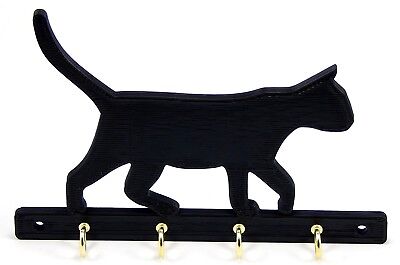 Cat Kitten Feline Key Rack Holder Hanger Decor Entryway Organization Wall Hooks