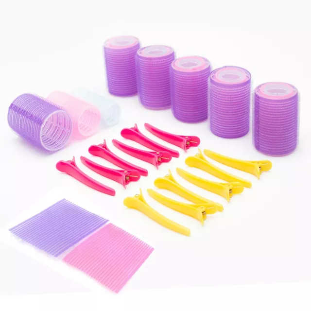 Hair Rollers-Set of 32,Rollers,Curlers,sectioning clips and hair fringe stickers