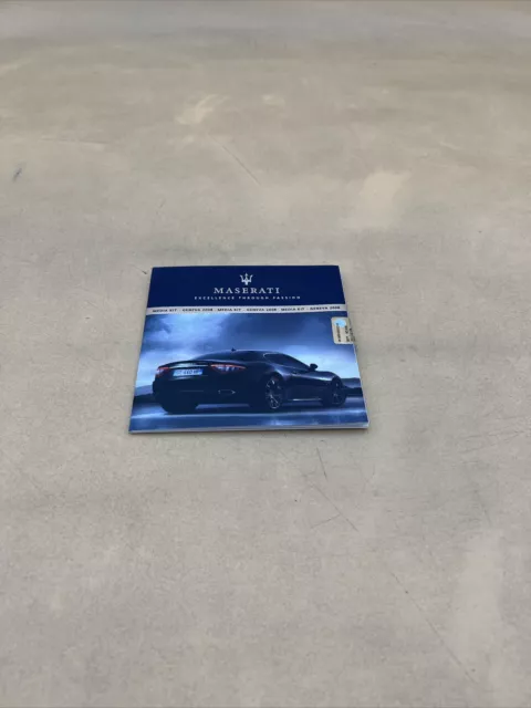 2008 Maserati Geneva Media Press Information Kit Photography Cd Rom In Case