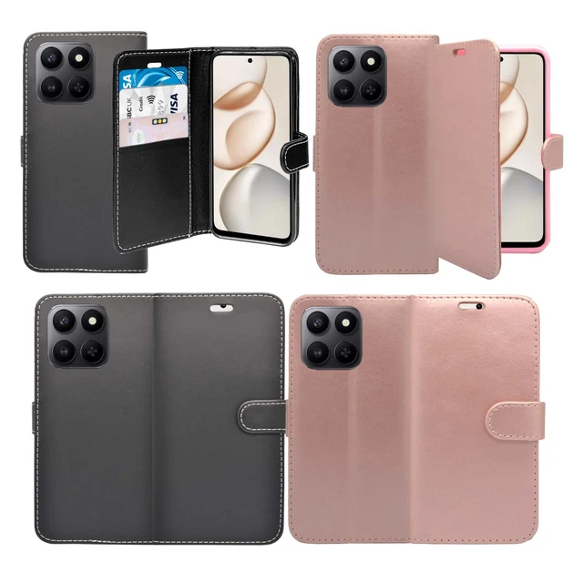 Étui Portefeuille Mayaxess Pour Honor 90 Smart - Bleu, Similicuir, Avec Dragonne Et Support