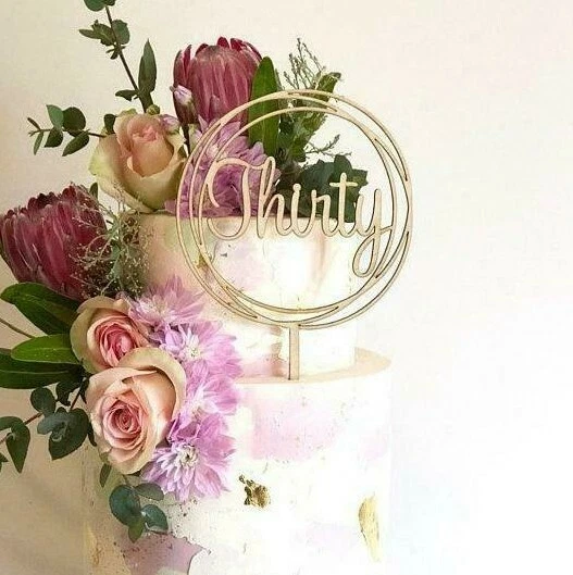 Thirty Cake Topper  30th 30 birthday party decorations 2 SIZES MADE IN AUSTRALIA