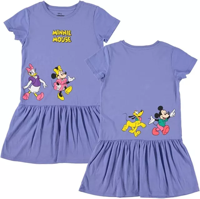 Minnie Mouse Girls' Jersey Dress -Minnie Mouse,Mickey Mouse, Daisy & Pluto...