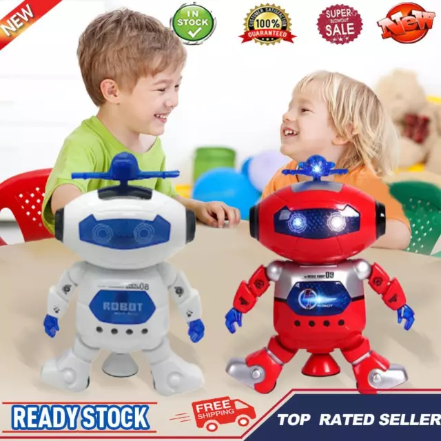Durable Walking Robot Toys with LED Lights Flashing and Music for Boys and Girls