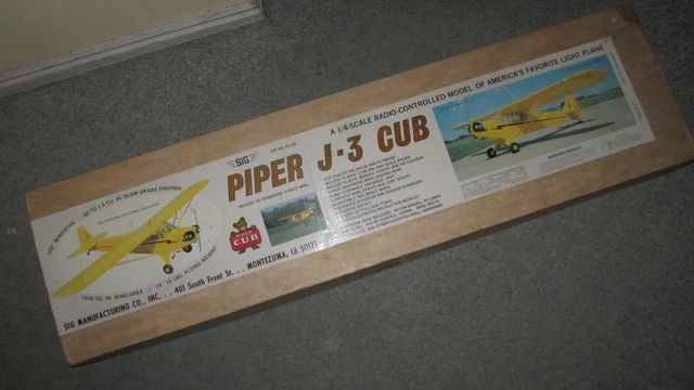 SIG 1/4 SCALE J-3 Piper Cub RC Model Airplane Kit; With Extras EUR 281 ...