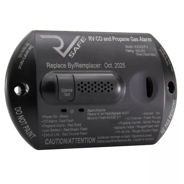 RecPro RV LP Propane Gas Detector with CO Carbon Monoxide Alarm