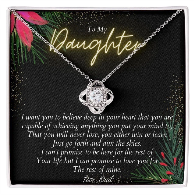 To My Daughter Necklace Gift From Dad For Graduation Birthday Christmas Present