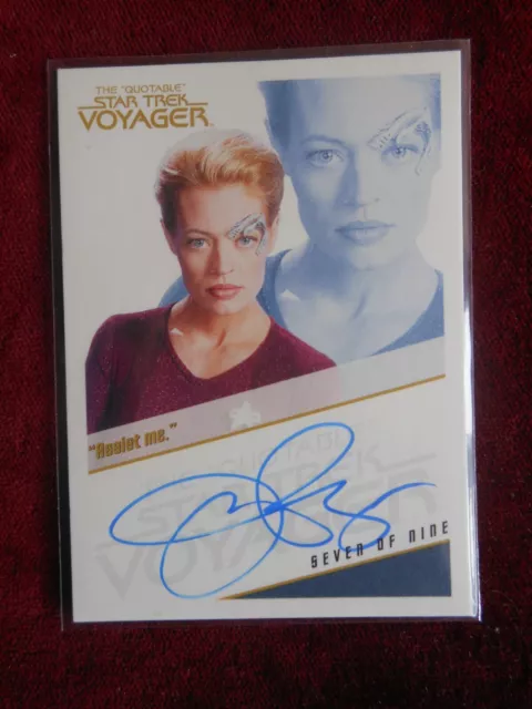 The Quotable Star Trek: Voyager Jeri Ryan Seven of Nine Autograph 2012 NM