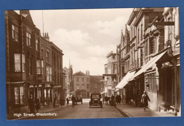 High Street Glastonbury Motor Car RP pc unused  Z423