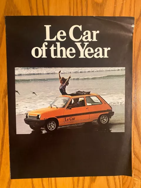 1978 Renault Le Car Sales Brochure - Says "Le Car of the Year" - Good Full Color