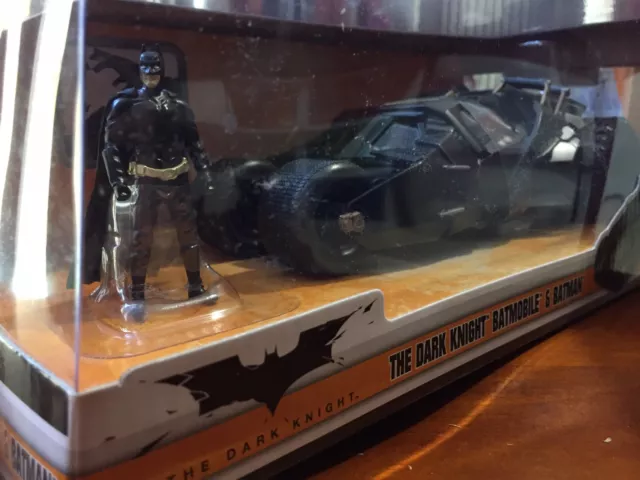 Batman The Dark Knight Batmobile & Batman Metals Die Cast JADA DC Sealed NEW 3