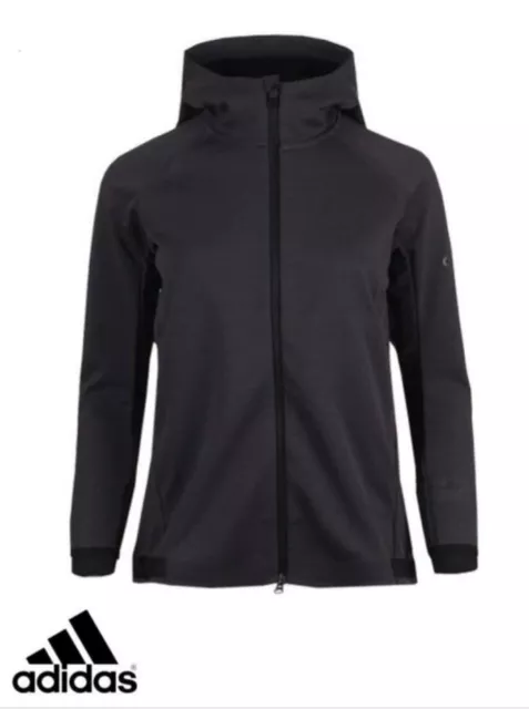 Womens Adidas ClimaHeat Utility Dark Grey F16 Full Zip Hoodie