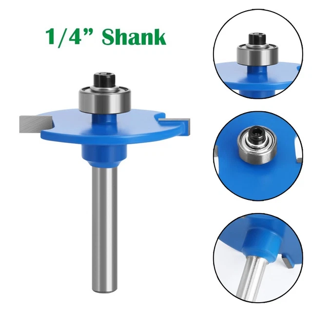 Frilling Cutter Router Bit partículas madera maciza carpintería 6,35 mm galletas