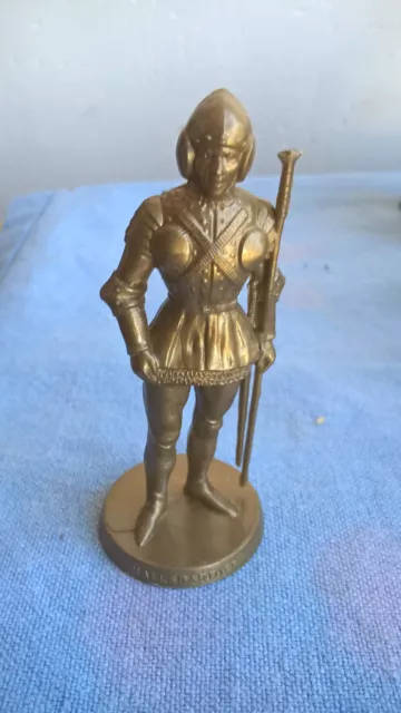 Mokarex Jeu d’échecs figurine dorée Charles le Téméraire Hallebardier Années 60