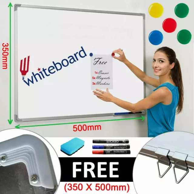 Classroom White Board Dry Wipe Whiteboard School Office Home Notice 500x350mm