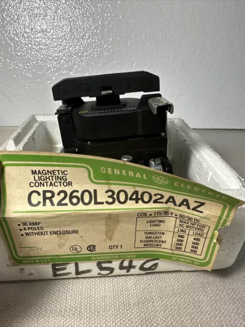 GE MAGNETIC LIGHTING CONTACTOR MADE IN USA CR260L30402AAZ NEW-see pictures