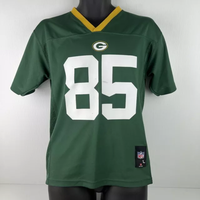 Green Bay Packers NFL Licensed #85 Jennings Jersey Mens L Green/Yellow 49/65