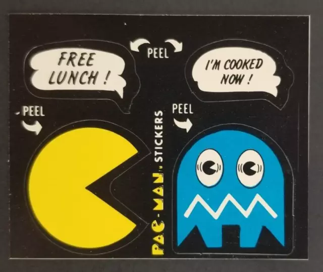 Pac Man 1980 Video Arcade Game Fleer Sticker Card #24 (NM)