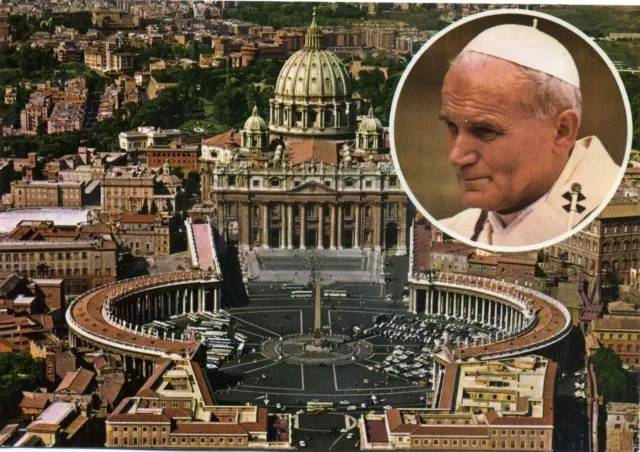 AK Papst Johannes Paul II Roma Hl. Peters Platz Piazza S. Pietro A_675