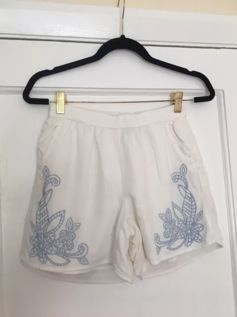 Pantaloncini estivi boho larghi bianchi/blu Gap da ragazza - età 12