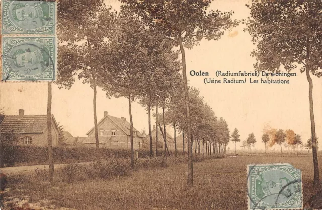 CPA BELGIQUE OOLEN RADIUMFABRIEK USINE RADIUM LES HABITATIONS (cliché rare