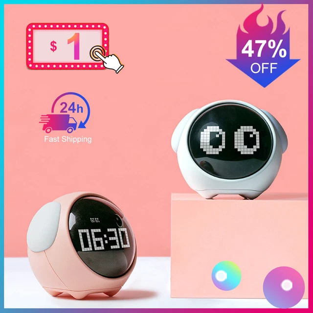 NEW Beep Alarm Clock Night Light Digital LED Large Display Bedside Desk Children