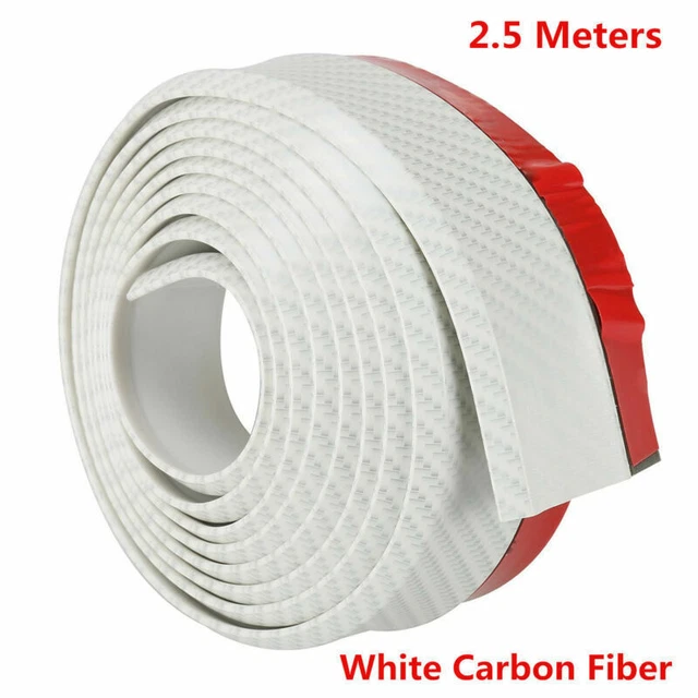 White Carbon Fiber Car Front Bumper Splitter Spoiler Lip valance Skirt Protector