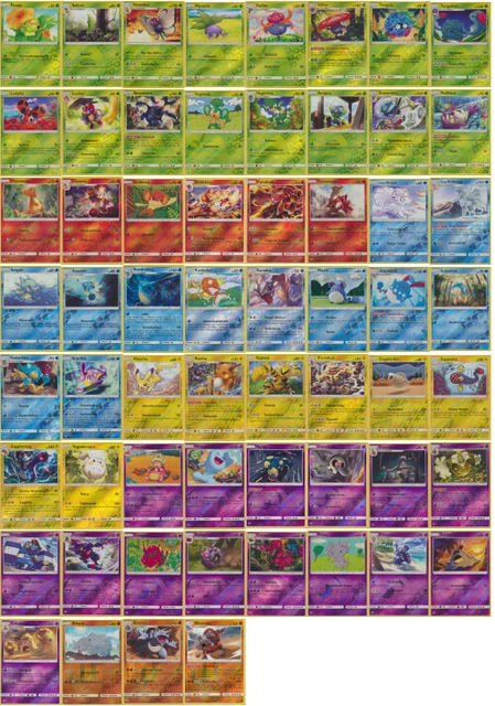Pokemon Sonne und Mond - Nacht in Flammen 1-67 Reverse Holos - zum aussuchen