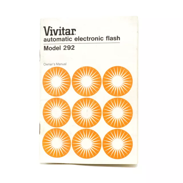 Flash electrónico automático modelo 292 manual de instrucciones Vivitar 2