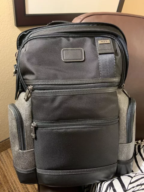 NWT TUMI Parrish 15" Laptop Backpack $425 Nylon Leather New Black