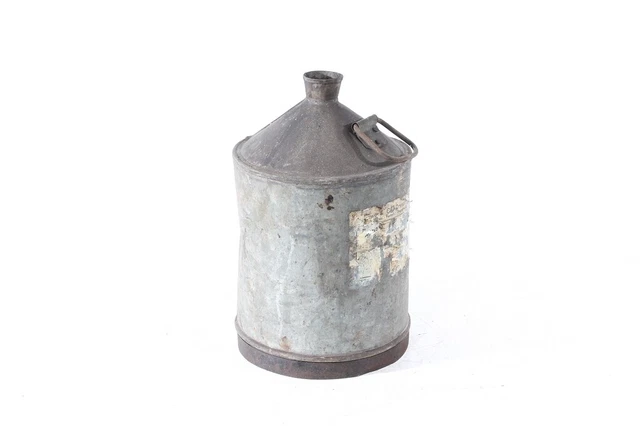 Antiguo Barril Botella Metallfass Vintage Gasolinera Decoración Taller Bidón