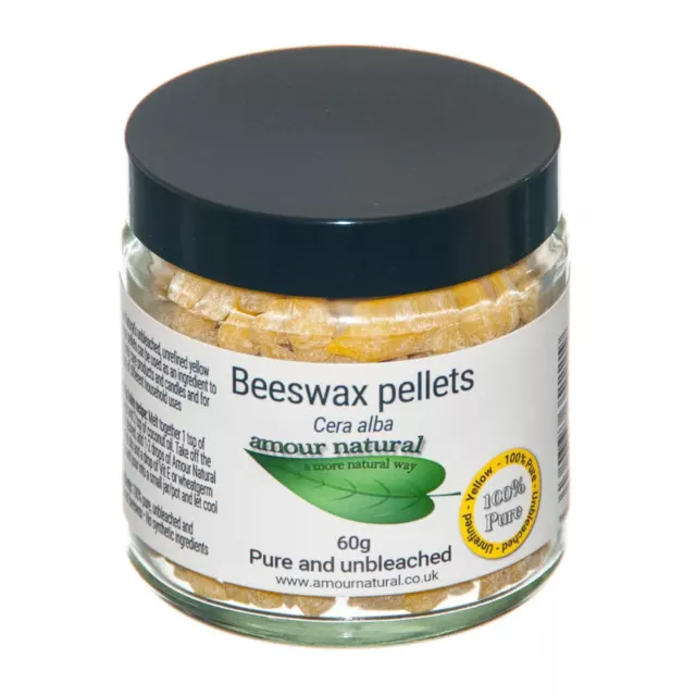 Yellow Natural Pure Beeswax Pellets Honey Cosmetic Grade Useful