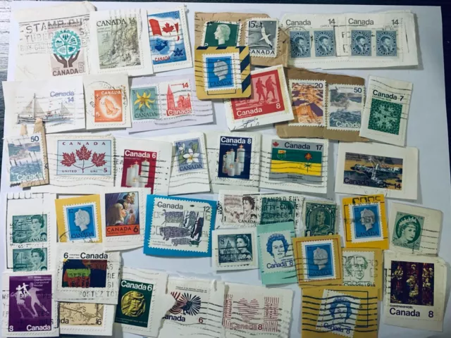 Stamp Collection Canadian - 1930s - 1980's - 40+ stamps