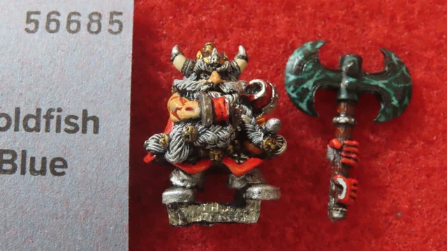 WARHAMMER, DWARF, NAIN, Oop, Old Word, White Dwarf, Grombrindal, Axe, Great Lord EUR 49,00 - FR