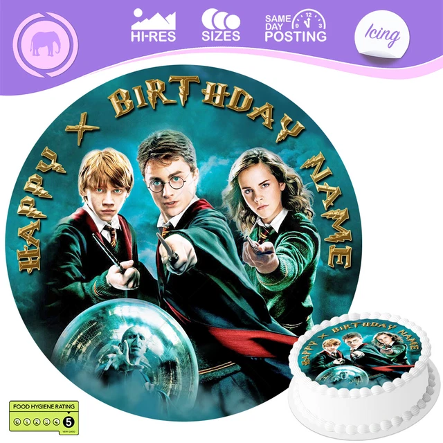 HARRY POTTER CAKE Topper Decoration Round Circle Personalised Edible