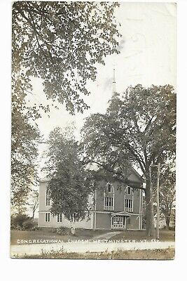 Westminster Vermont Congregational Church RPPC 1949 Posted Postcard