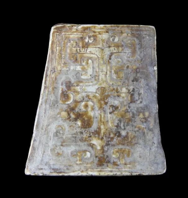 Calcified Jade Scabbard Chape - Sword Finial - 3Rd Century B.c. Han Dynasty