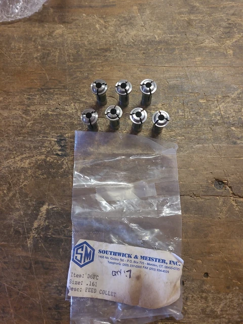 Southwick Meister Feed Collets....D6FC-.161  ...LOT OF 7..SEE PHOTOS