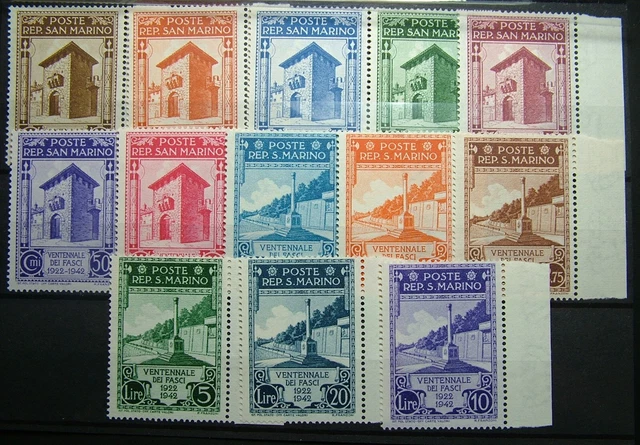 San Marine 1943 Zwanzigste Jahrestag Der Bündel Sammarinesi Komplette Serie MNH