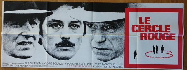 LE CERCLE ROUGE melville bourvil alain delon affiche cinema orig.160x60 cm '70