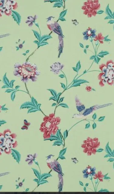 laura ashley wallpaper Vintage Elveden green ,birds last roll freepost
