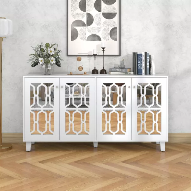 Anrichte Landhaus Stil Kommode Sideboard Schrank Küchenschrank Wohnzimmer Weiß