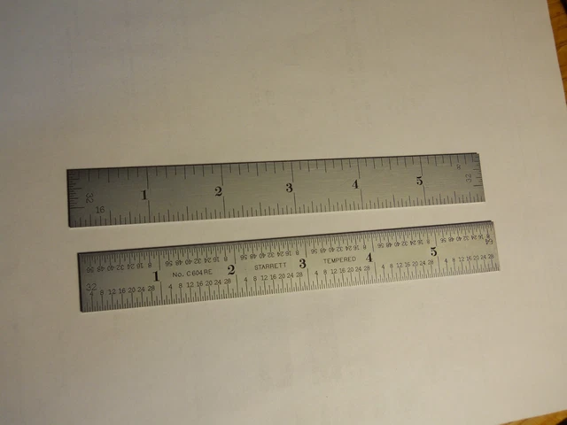STARRETT #C604RE 6" Rule 4 Grads & 32nds end graduations NEW STARRETT #C604RE 6" Rule 4 Grads & 32nds end graduations NEW