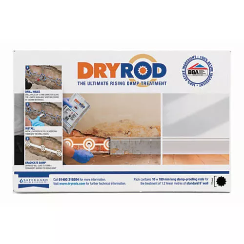 Dryrod Damp Proofing Rods Box 10 OR 50 Next Generation Rising Damp Treatment BBA