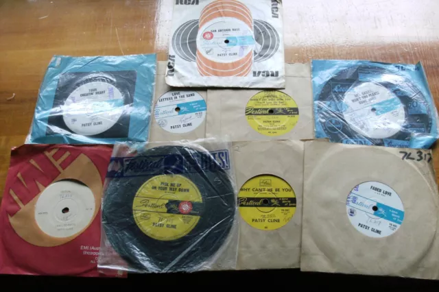 PATSY CLINE 9 X MULTI CHOICE 45 rpm 7" VINYL SINGLE EXL PROMO RECORDS