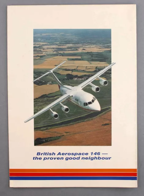 British Aerospace Bae146 Manufacturers Sales Brochure Poster 2