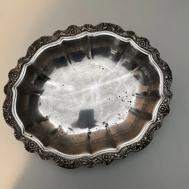 Vintage Countess International Silver Company Platter Serving Tray Used