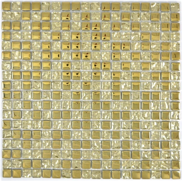 Carrelage mosaïque translucide blanc doré pour salle de bain, toilettes, cuisine, revêtement de salle de bain